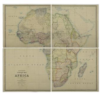 (AFRICA.) Stanford, Edward. Stanfords Library Map of Africa. New Edition, 1892.